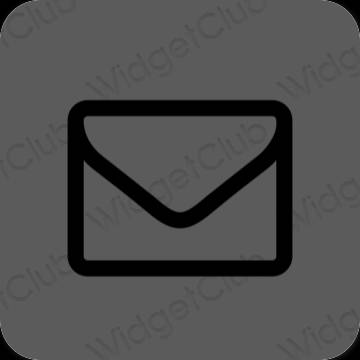 Esztétika szürke Mail alkalmazás ikonok