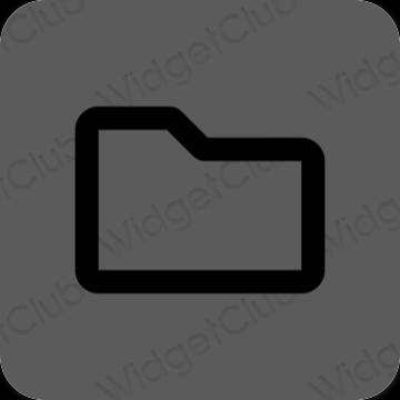 Estetisk grå Files app ikoner