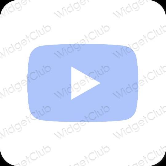 Estetsko pastelno modra Youtube ikone aplikacij
