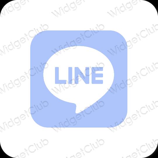 审美的 淡蓝色 LINE 应用程序图标