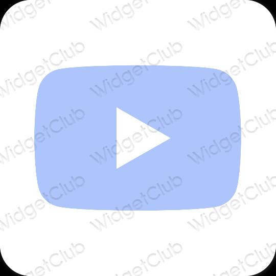 Estetico blu pastello Youtube icone dell'app