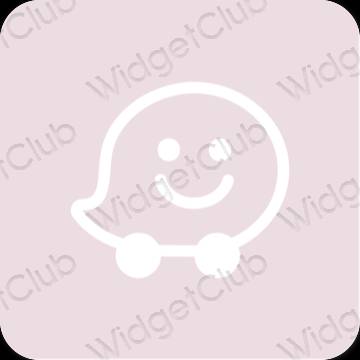ესთეტიკური Waze აპლიკაციის ხატები