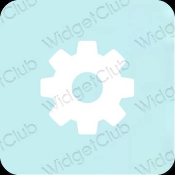 Estetik ungu Settings ikon aplikasi