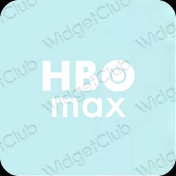 Estetsko pastelno modra HBO MAX ikone aplikacij