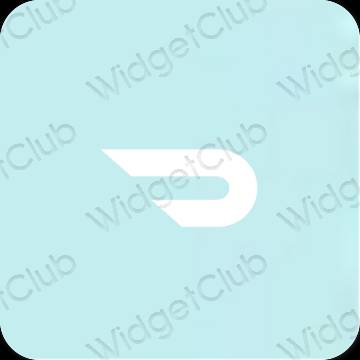 Aesthetic pastel blue Doordash app icons