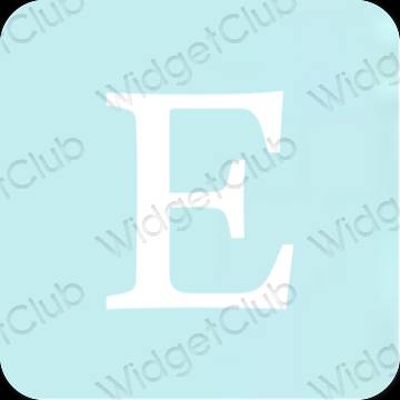 Estetik biru pastel Etsy ikon aplikasi