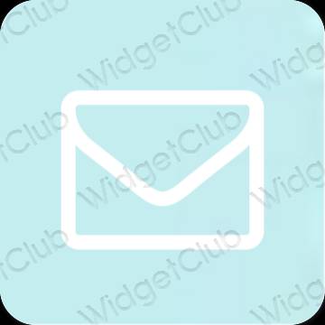 Esztétika pasztell kék Mail alkalmazás ikonok