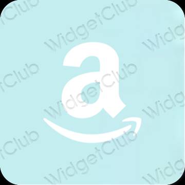 Stijlvol pastelblauw Amazon app-pictogrammen