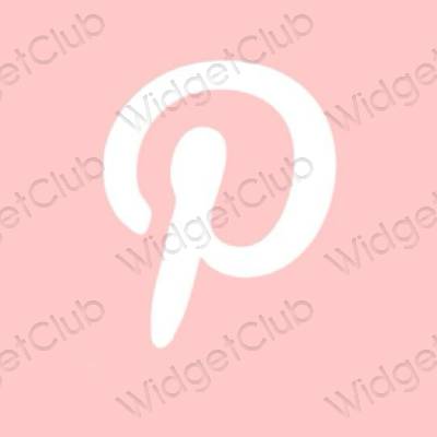 Αισθητικός ροζ Pinterest εικονίδια εφαρμογών