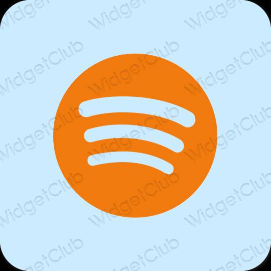 Æstetisk pastel blå Spotify app ikoner