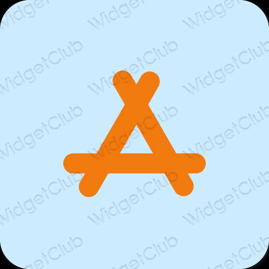 Estético azul pastel AppStore iconos de aplicaciones