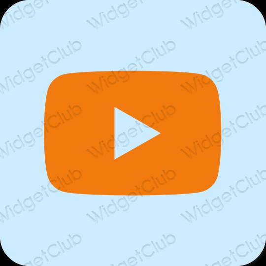 אֶסתֵטִי כחול פסטל Youtube סמלי אפליקציה