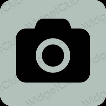 Aesthetic green Camera app icons