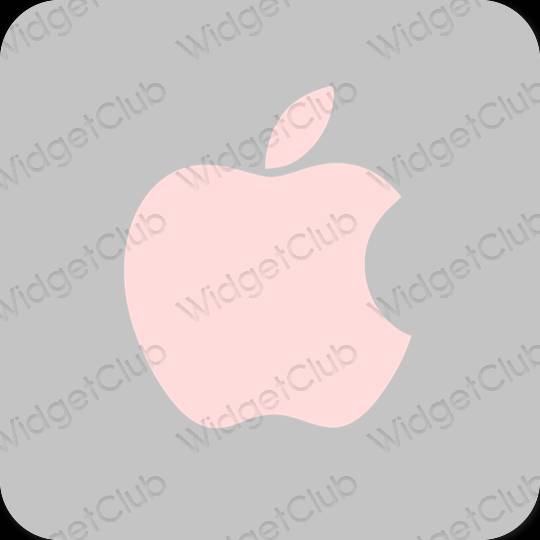 审美的 灰色的 Apple Store 应用程序图标