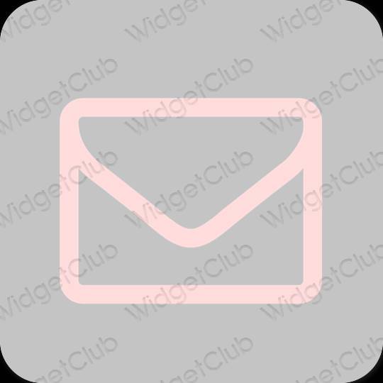 Estetski siva Mail ikone aplikacija