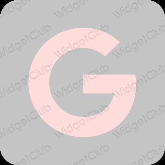 Estético gris Google iconos de aplicaciones