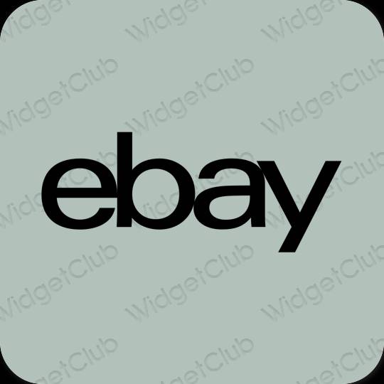 Ესთეტიური მწვანე eBay აპლიკაციის ხატები