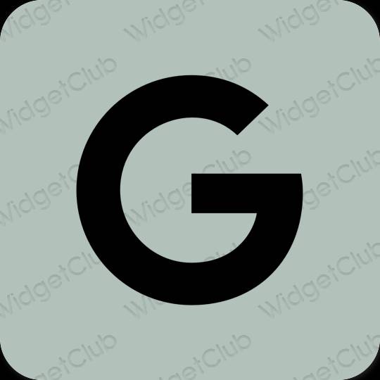 Ästhetisch grün Google App-Symbole