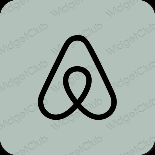 Estetisk grön Airbnb app ikoner