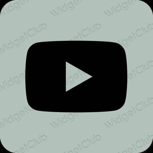 Estetico verde Youtube icone dell'app