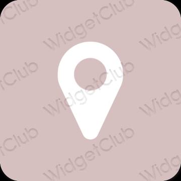 Stijlvol roze Map app-pictogrammen