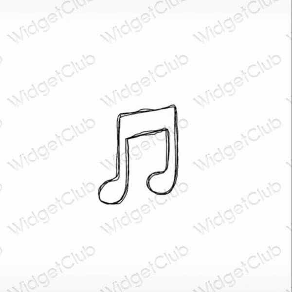 جمالية Music أيقونات التطبيقات