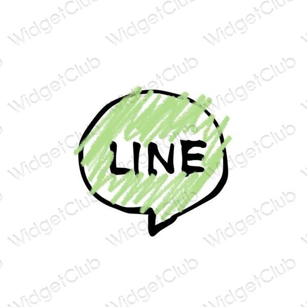 Icônes d'application LINE esthétiques