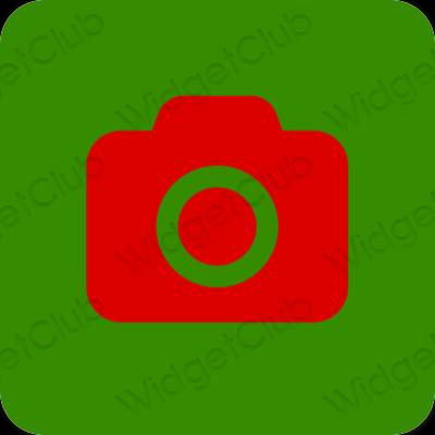 Estetico verde Camera icone dell'app