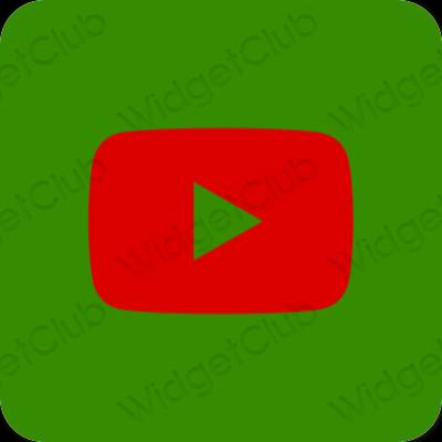 Stijlvol groente Youtube app-pictogrammen