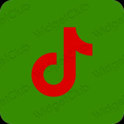 Estetico verde TikTok icone dell'app