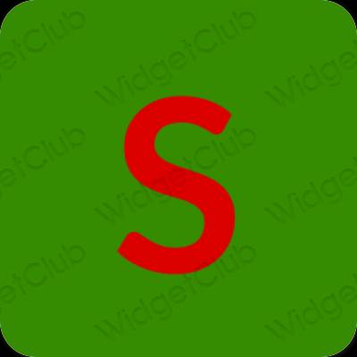 Estético verde SHEIN ícones de aplicativos