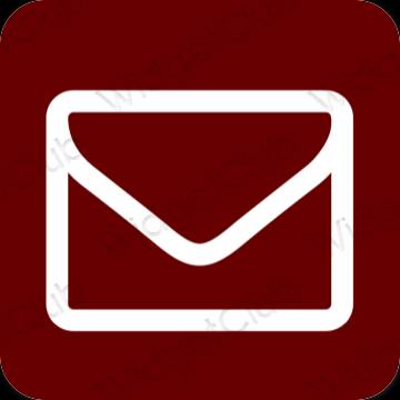 Esztétika barna Mail alkalmazás ikonok