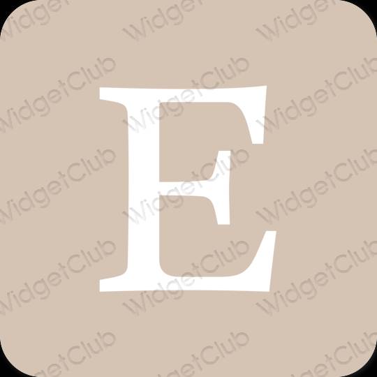 Estetický béžový Etsy ikony aplikací