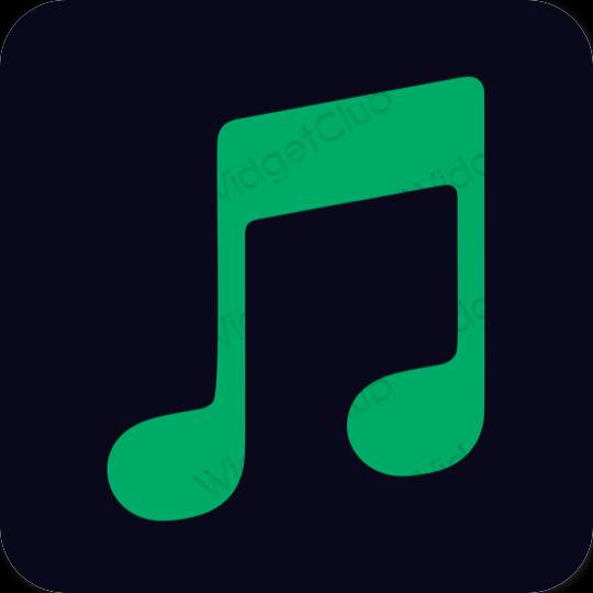 Ästhetische Music App-Symbole