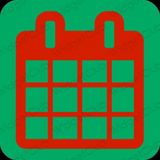Ესთეტიური ლურჯი Calendar აპლიკაციის ხატები