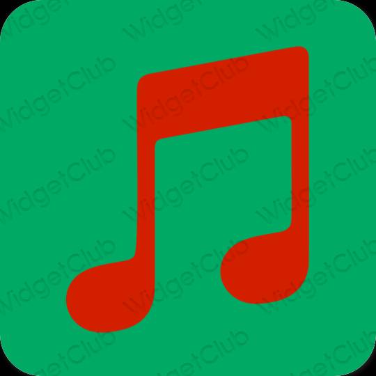 Estetyka niebieski Music ikony aplikacji