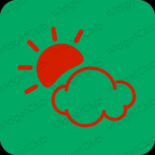 Estético azul Weather ícones de aplicativos
