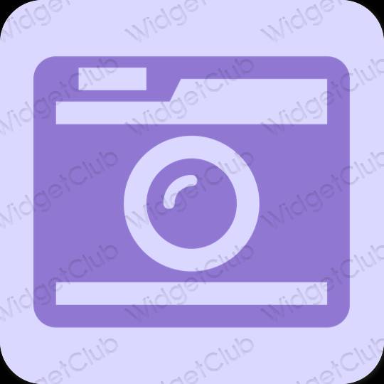 Estetski pastelno plava Camera ikone aplikacija