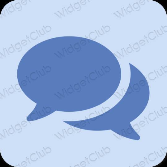 Aesthetic pastel blue Messages app icons