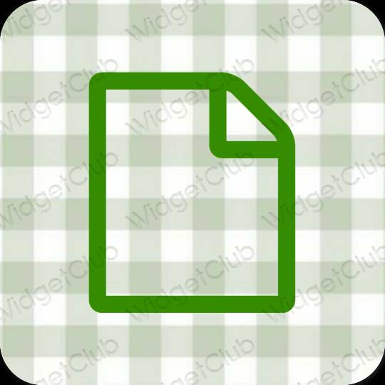 Estetis hijau Files ikon aplikasi