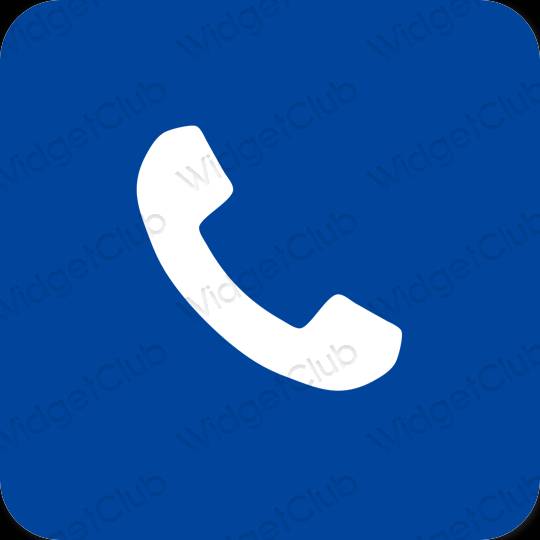 Esthétique bleu Phone icônes d'application