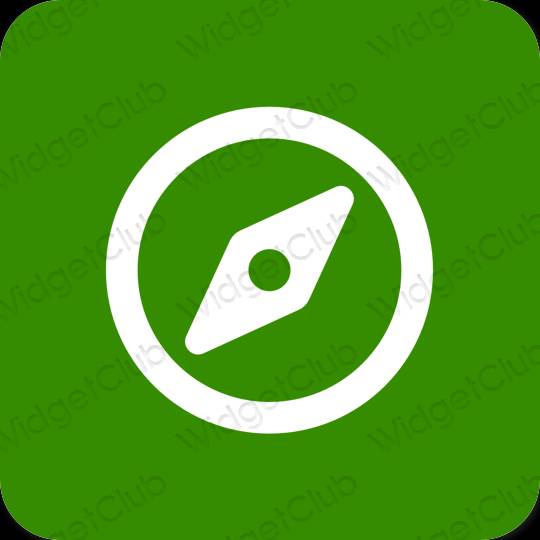 Estética Safari iconos de aplicaciones