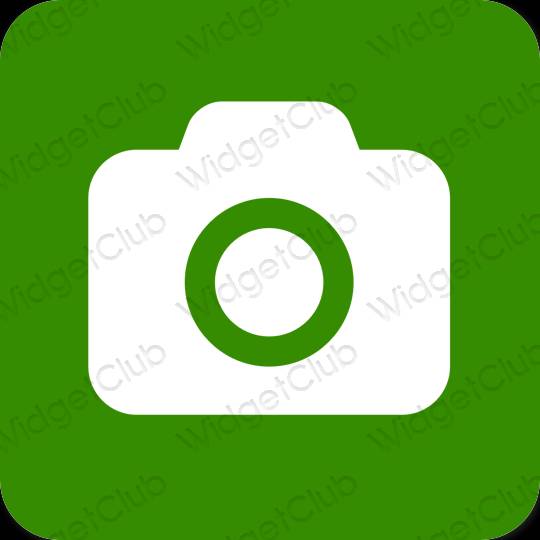 Естетичний зелений Camera значки програм