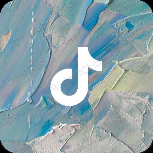 אייקוני אפליקציה TikTok אסתטיים