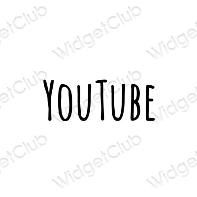 Esthetische Youtube app-pictogrammen