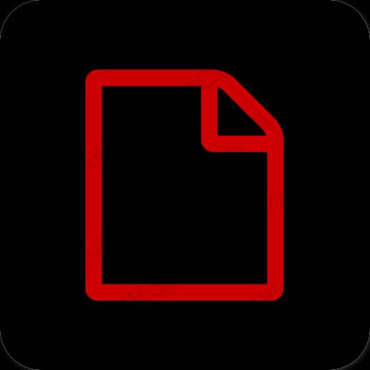 Æstetisk sort Files app ikoner