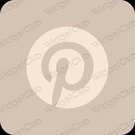 Estetické béžová Pinterest ikony aplikácií