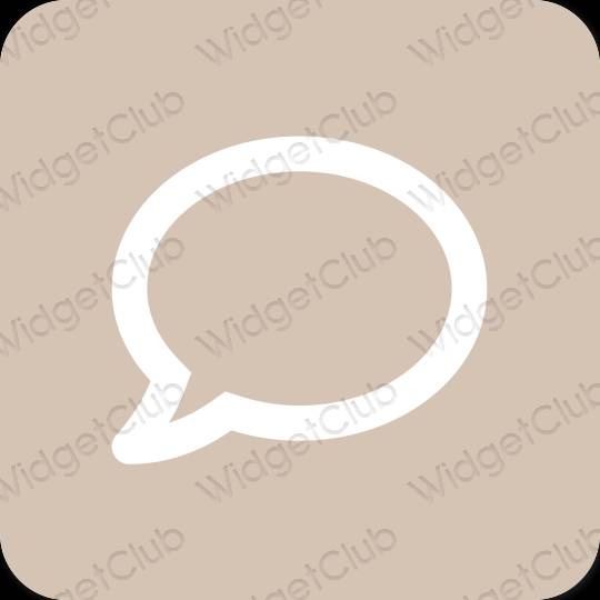 Estetisk beige Messages app ikoner