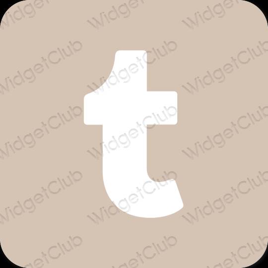 Естетичен бежово Tumblr икони на приложения