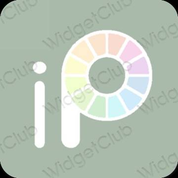 Esztétika zöld AppStore alkalmazás ikonok
